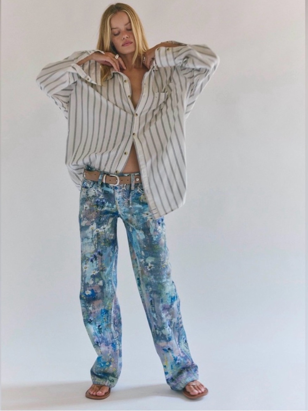 NWOT Free People We The Free Tennessee Low-Rise Illusions Boyfriend Jeans